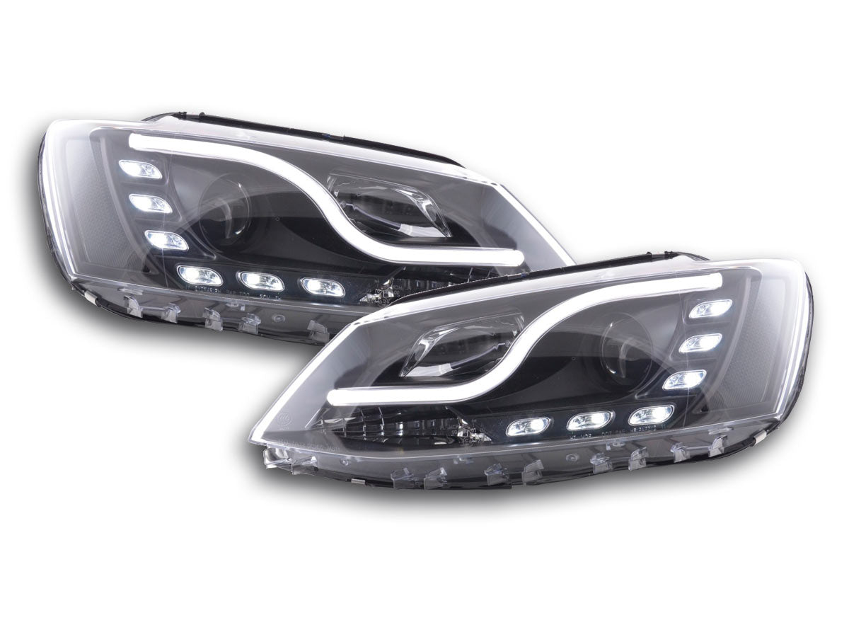Scheinwerfer Set Daylight LED Tagfahrlicht VW Jetta 6 11- schwarz Scheinwerfer Set Daylight LED Tagfahrlicht VW Jetta 6 11- schwarz
